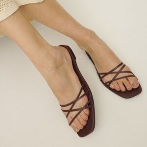 NEW Reformation Wagner Strappy Flat Sandals